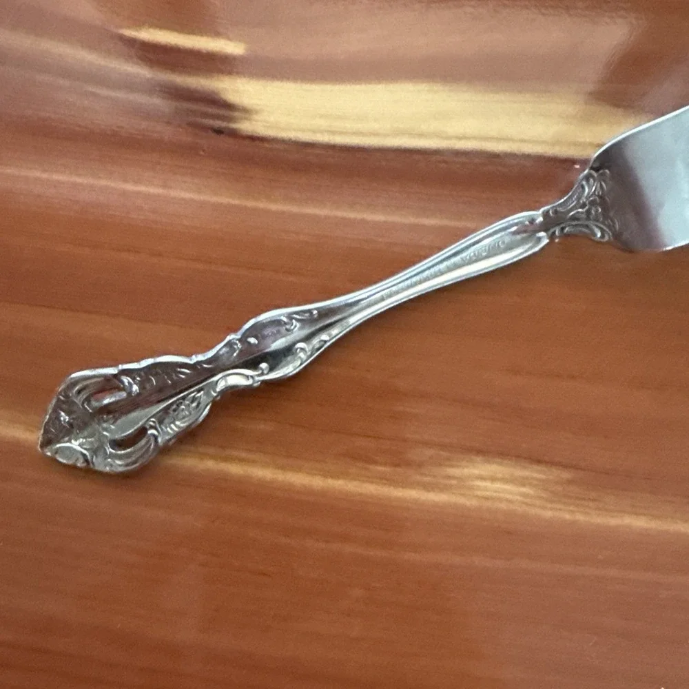 3 Dinner Forks Cube Michelangelo Oneida Pierced Stainless 765 Floral 7 Inch